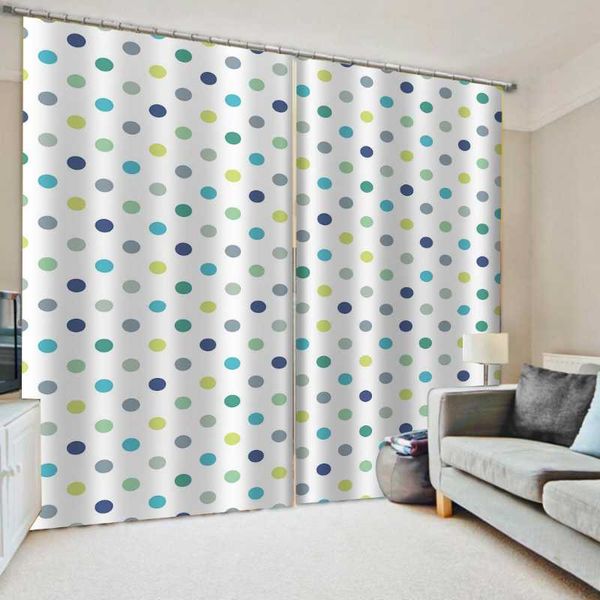custom 3d curtain window blackout curtains for living room bedroom home decor brief circle cortinas & drapes